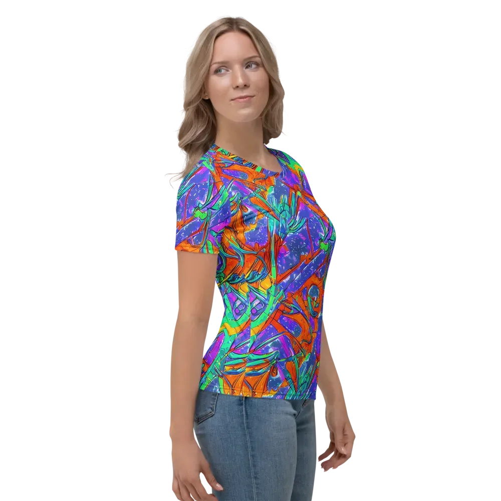 Hypercolor Splash on Women's Crew Neck T-Shirt — Right