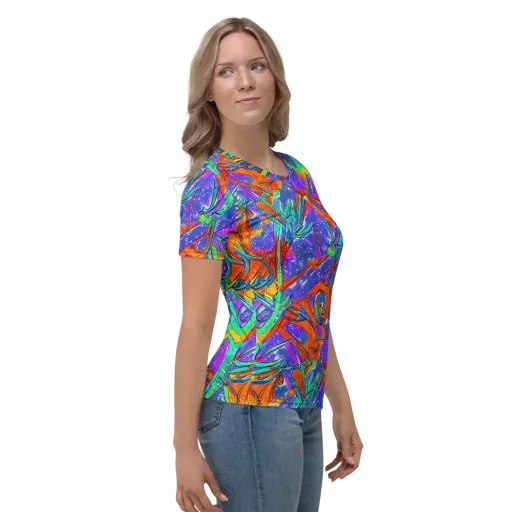 Hypercolor Splash on a Women's Crew Neck T-Shirt
