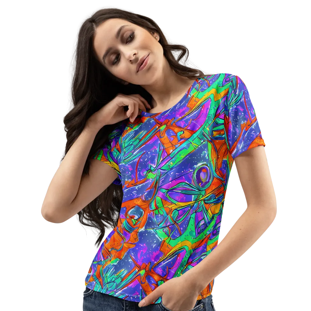 Hypercolor Splash on Women's Crew Neck T-Shirt — Left Front