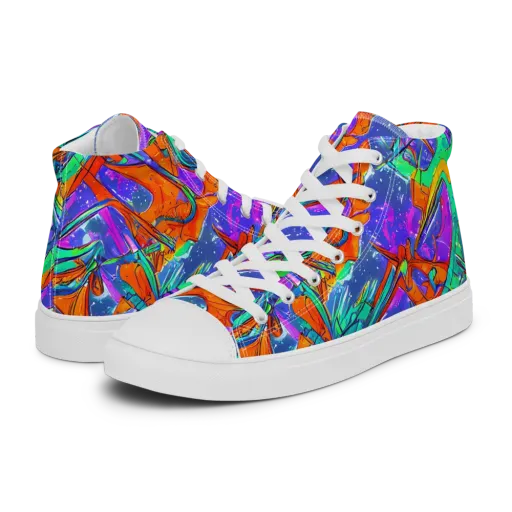 Hypercolor Splash on a Women's High Top Canvas Shoes