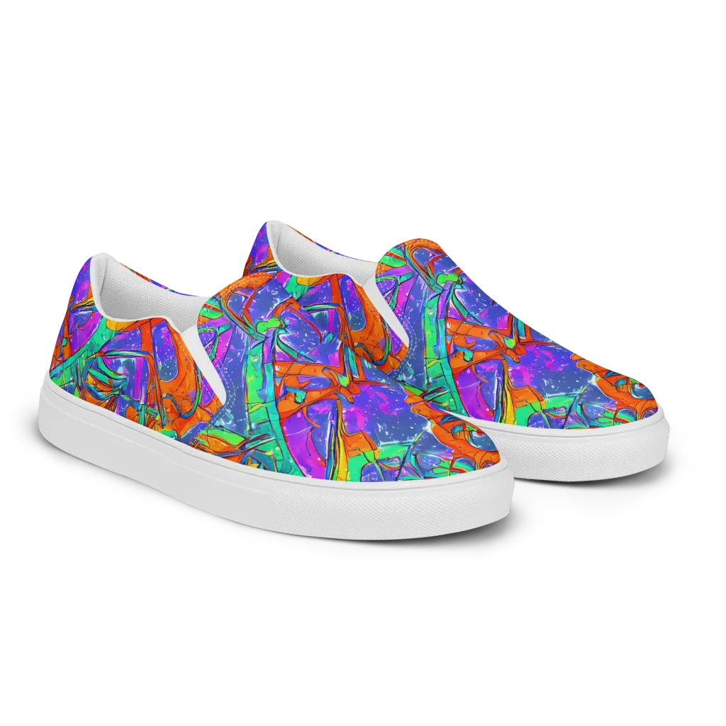 Hypercolor Splash on Men's Slip-On Canvas Shoes — Right Front