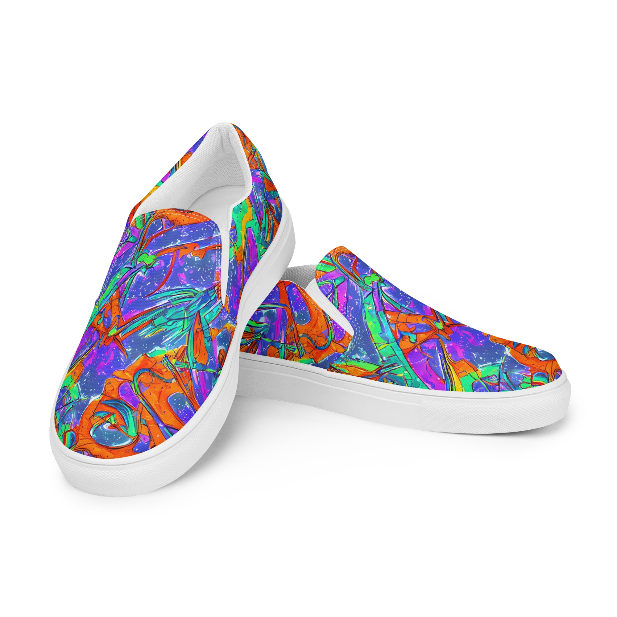 Hypercolor Splash on Men's Slip-On Canvas Shoes — Left Front