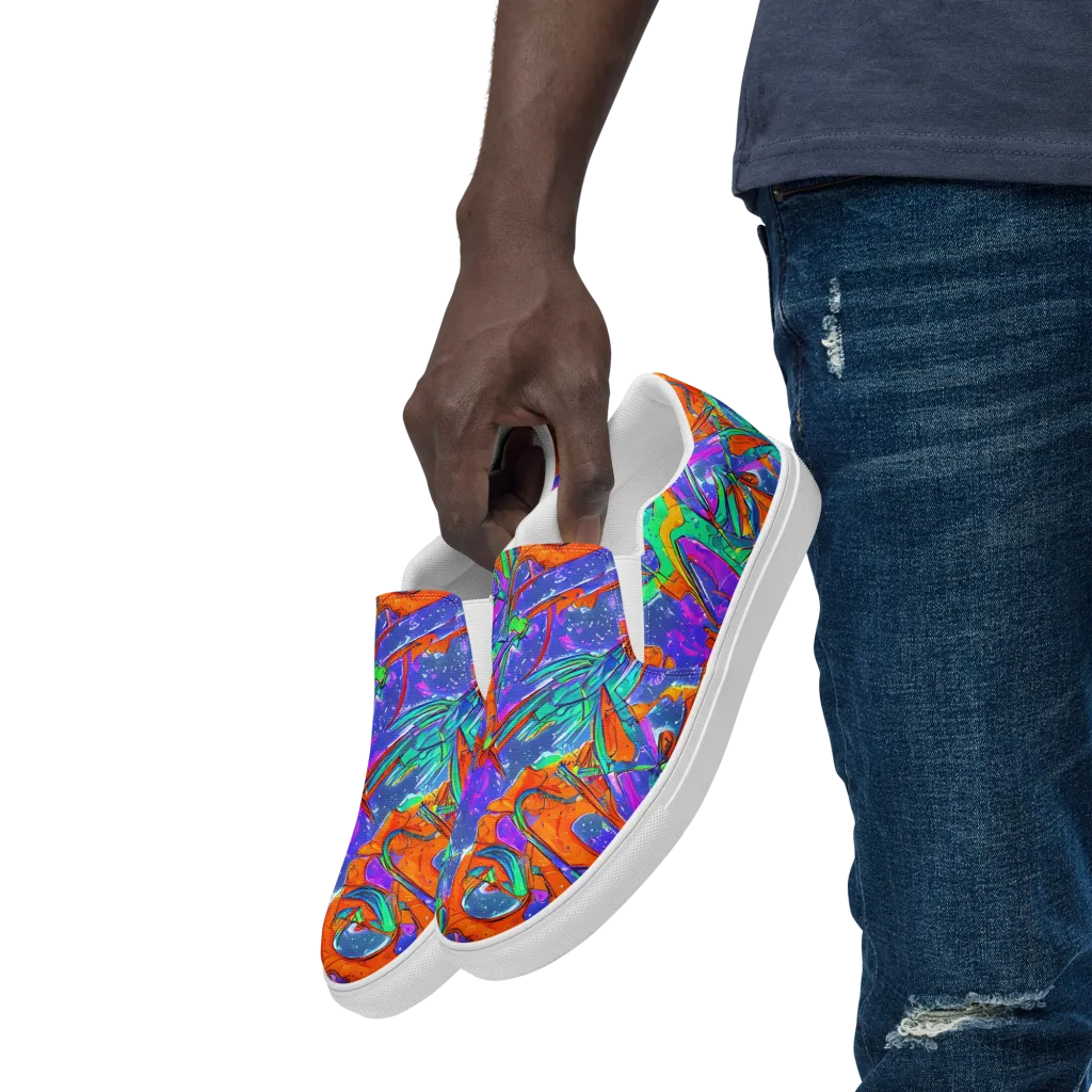 Hypercolor Splash on Men's Slip-On Canvas Shoes — Left Front