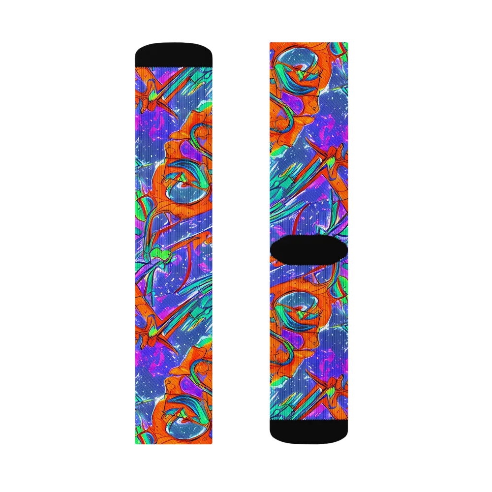 Hypercolor Splash on Socks — Right Sock