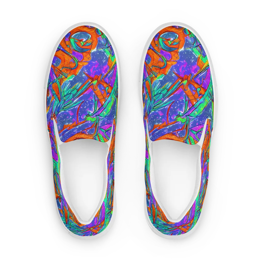 Hypercolor Splash on Women's Slip-On Canvas Shoes — Front