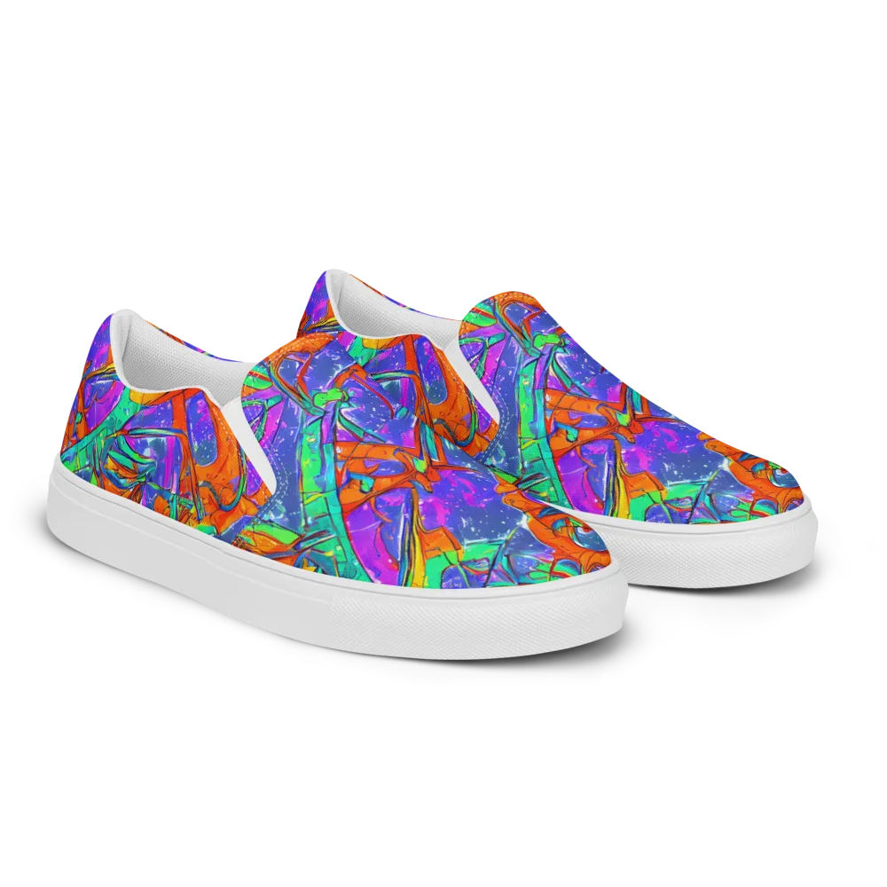Hypercolor Splash on Women's Slip-On Canvas Shoes — Right Front