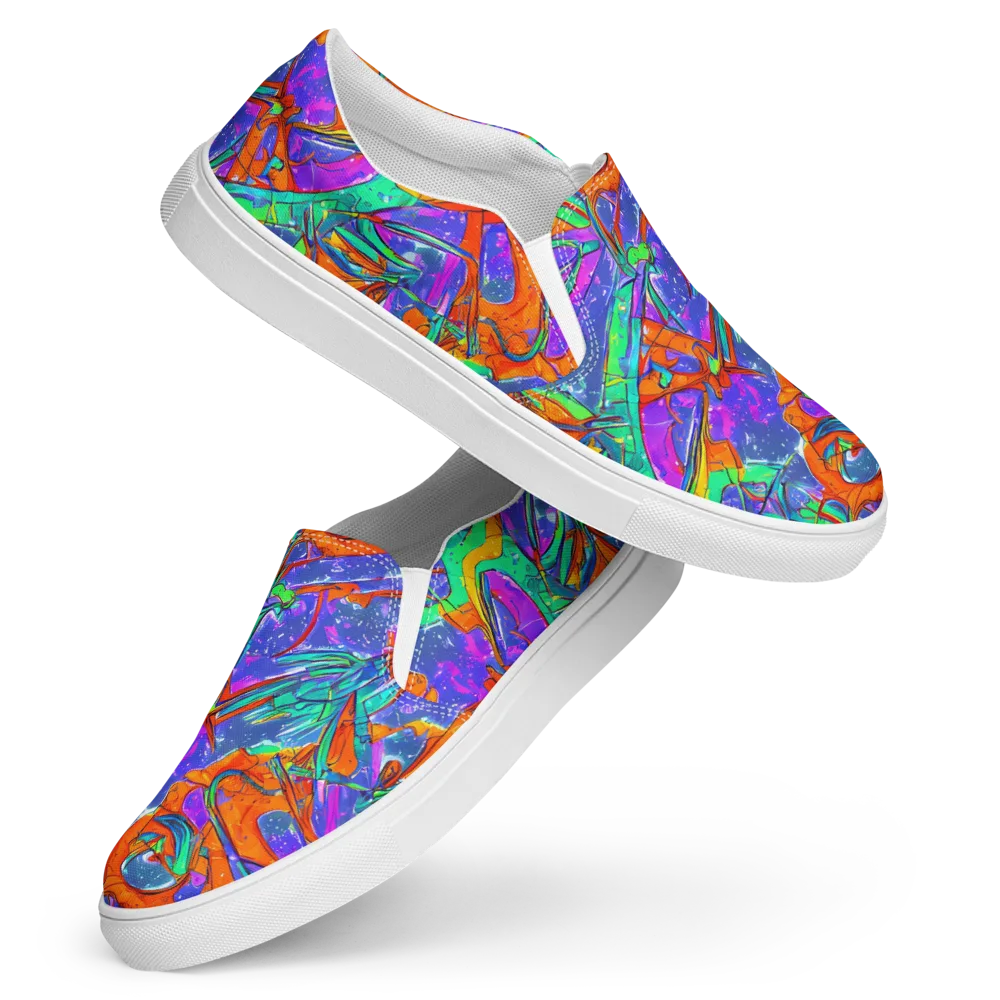 Hypercolor Splash on Women's Slip-On Canvas Shoes — Front