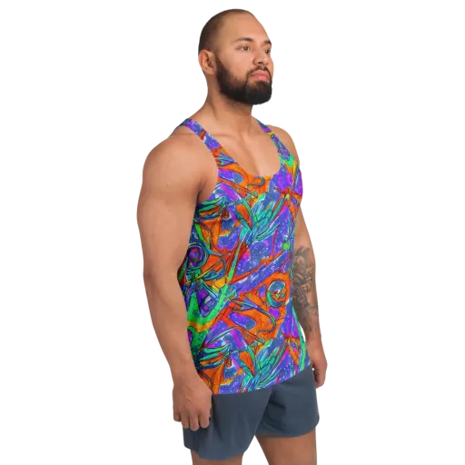 Hypercolor Splash on a Men's Tank Top