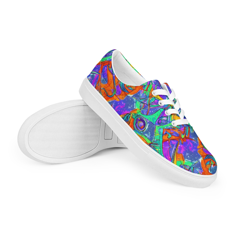 Hypercolor Splash on Men's Lace-Up Canvas Shoes — Right Front