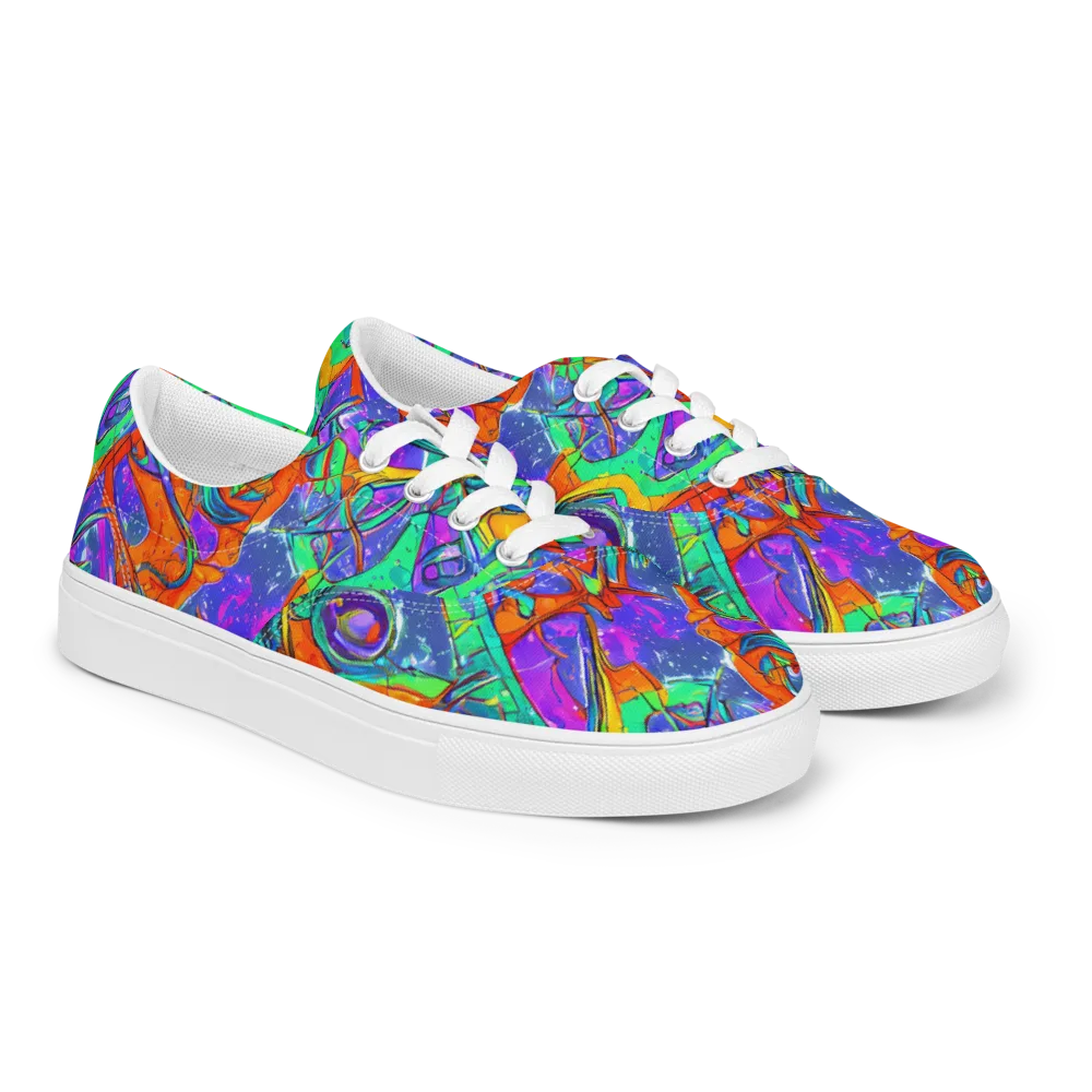 Hypercolor Splash on Men's Lace-Up Canvas Shoes — Right Front