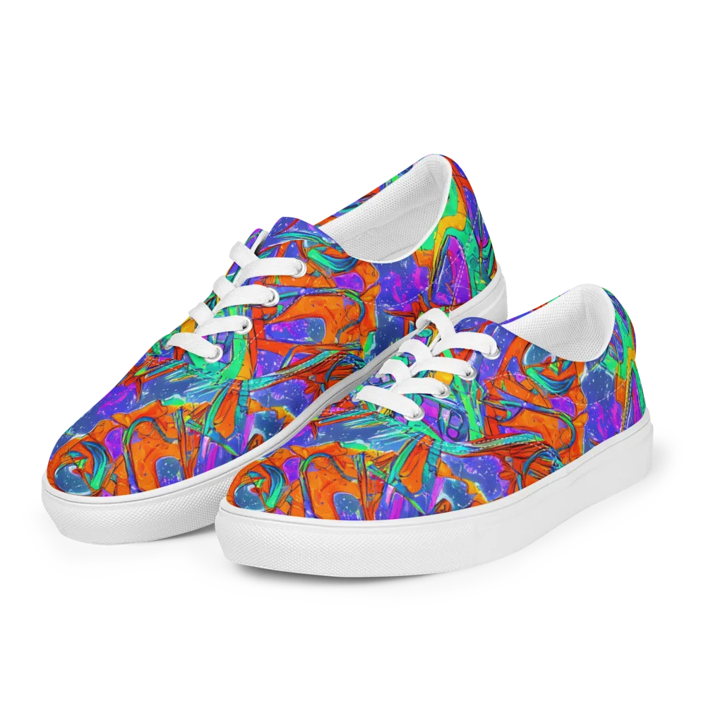 Hypercolor Splash on Men's Lace-Up Canvas Shoes — Left Front