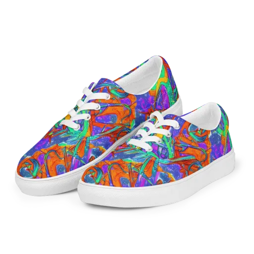Hypercolor Splash on a Men's Lace-Up Canvas Shoes