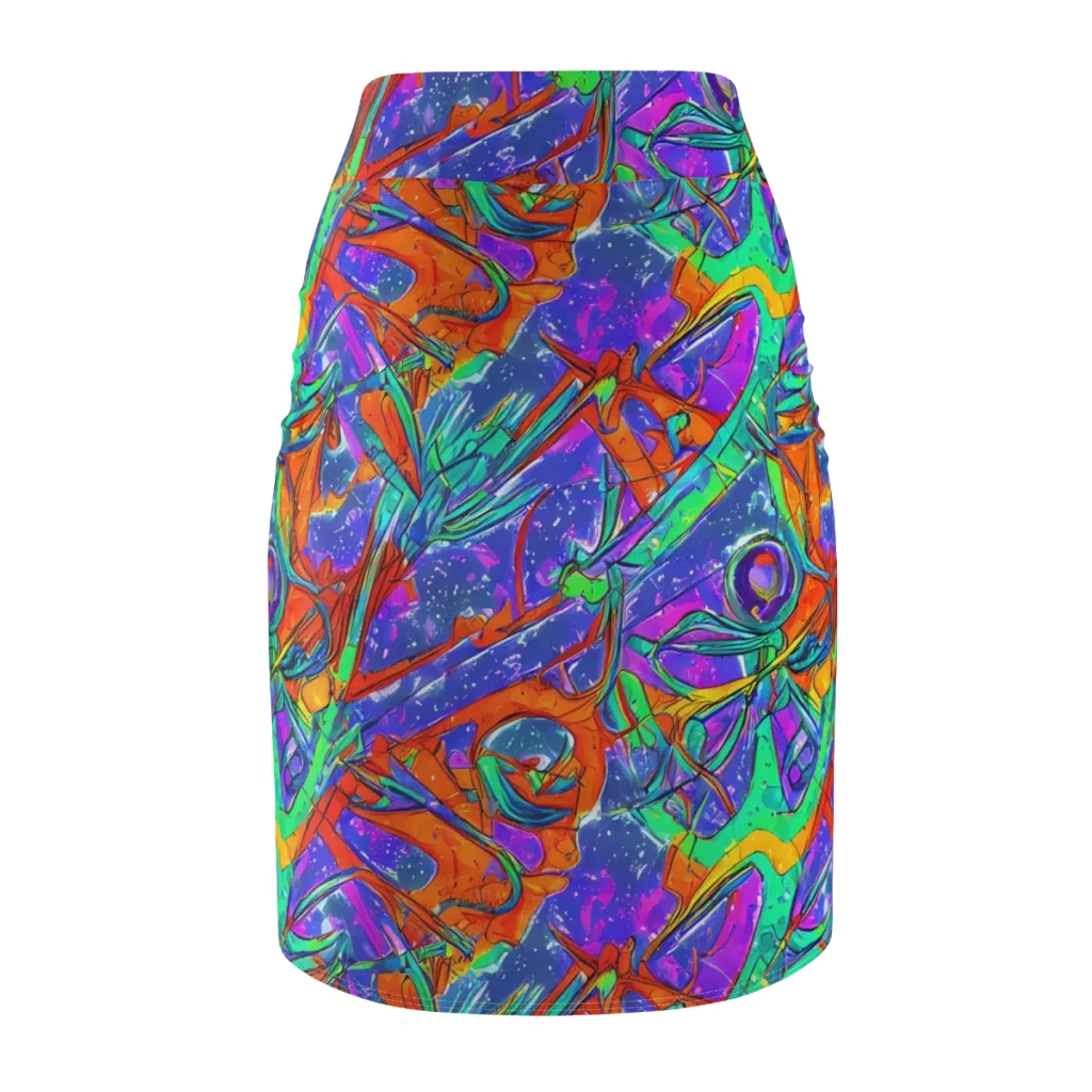 Hypercolor Splash on Pencil Skirt — Back
