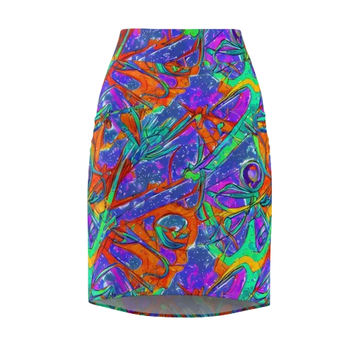 Hypercolor Splash on a Pencil Skirt