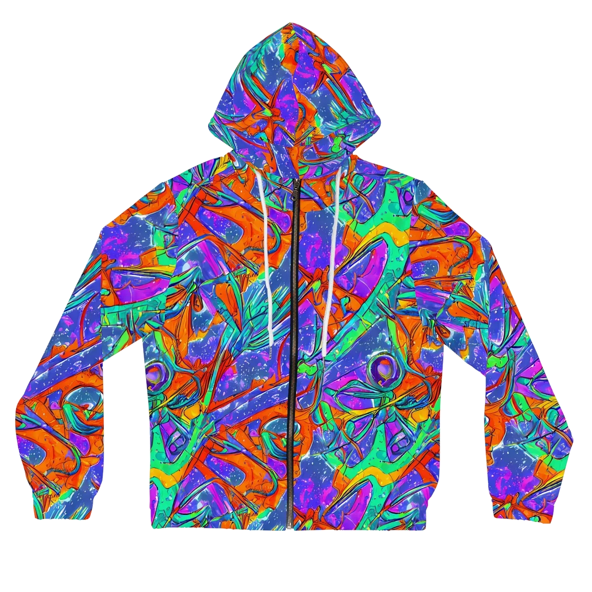 Hypercolor Splash on Women's Full-Zip Hoodie — Front