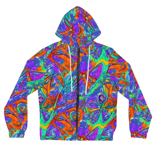 Hypercolor Splash on a Women's Full-Zip Hoodie