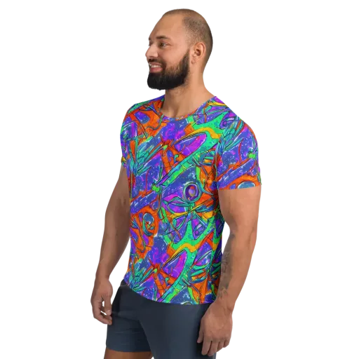 Hypercolor Splash on a Men's Athletic T-Shirt