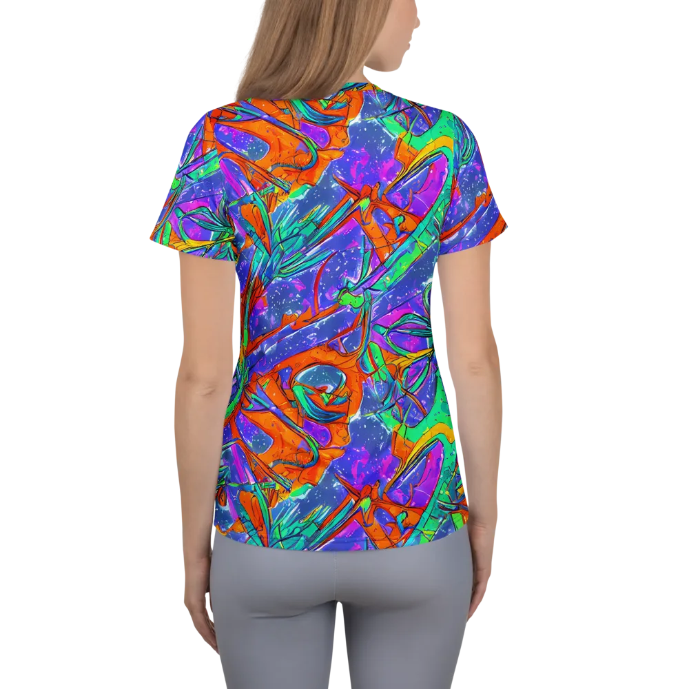 Hypercolor Splash on Women's Athletic T-Shirt — Back