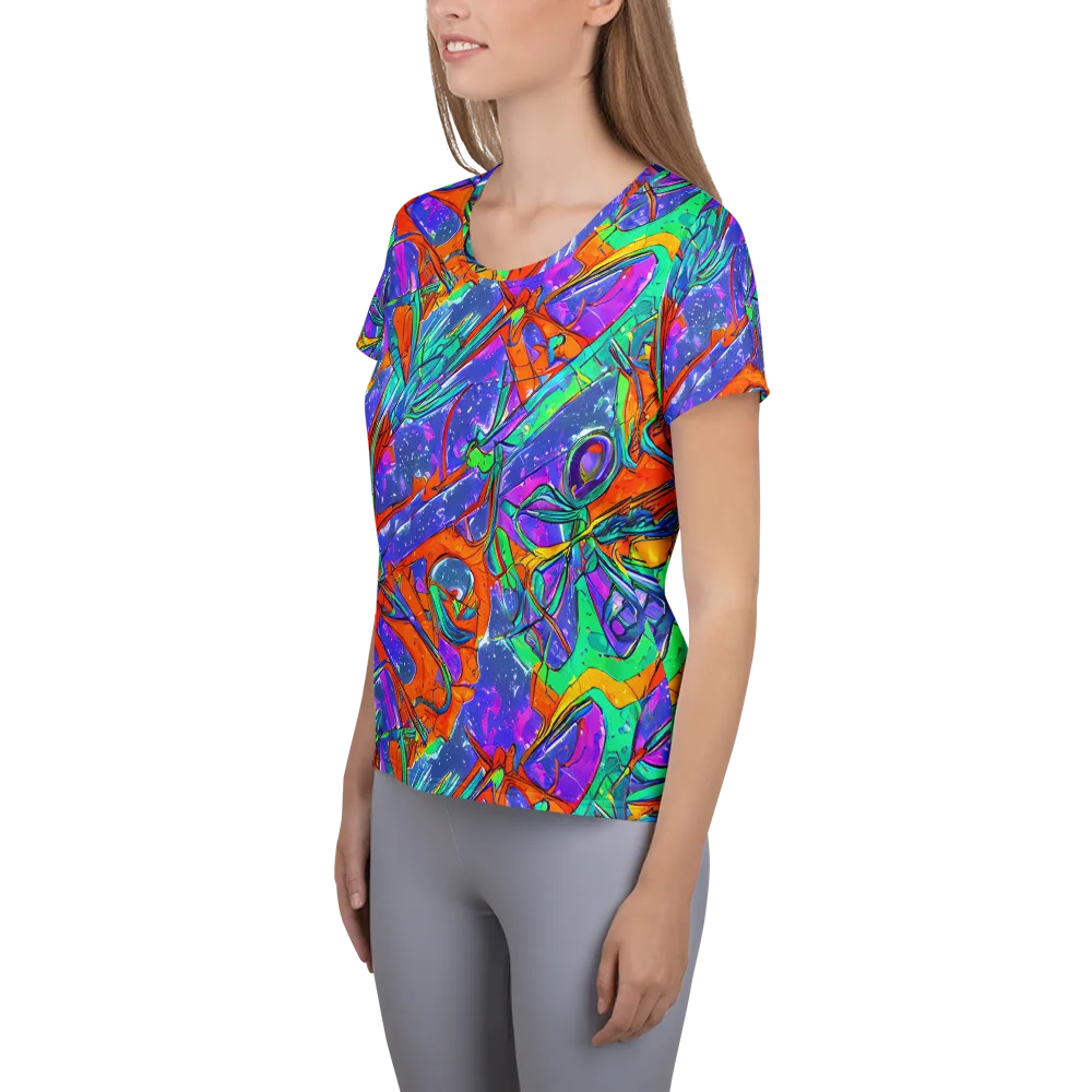 Hypercolor Splash on Women's Athletic T-Shirt — Left
