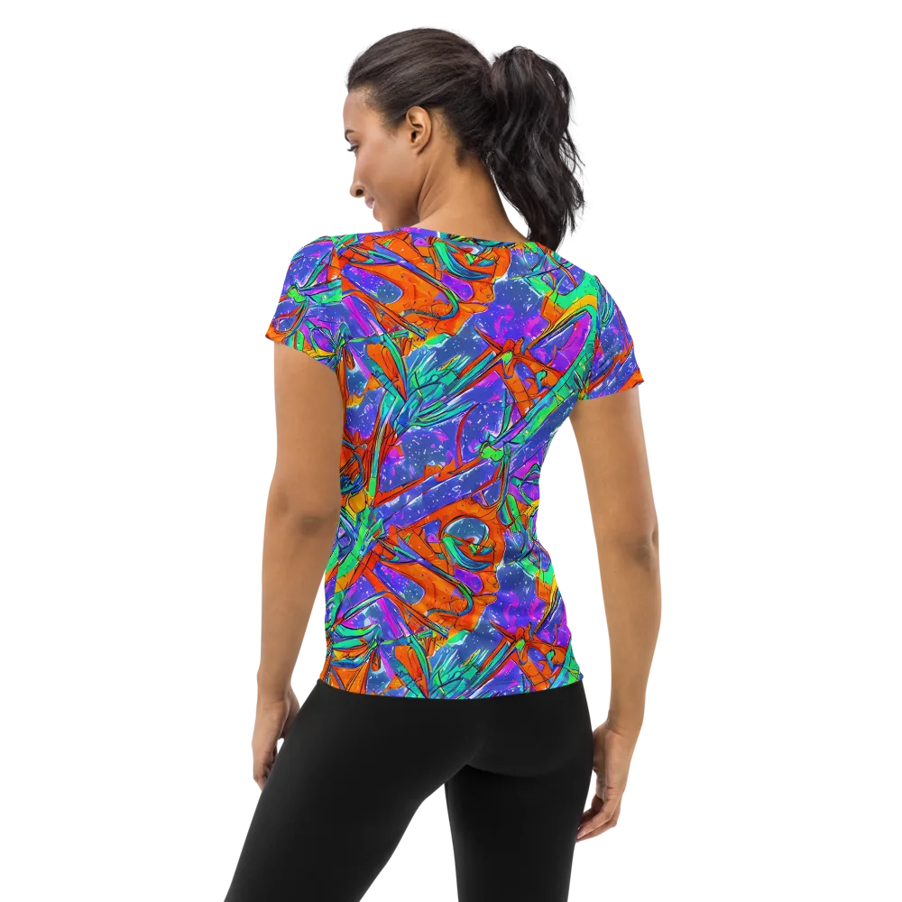 Hypercolor Splash on Women's Athletic T-Shirt — Back