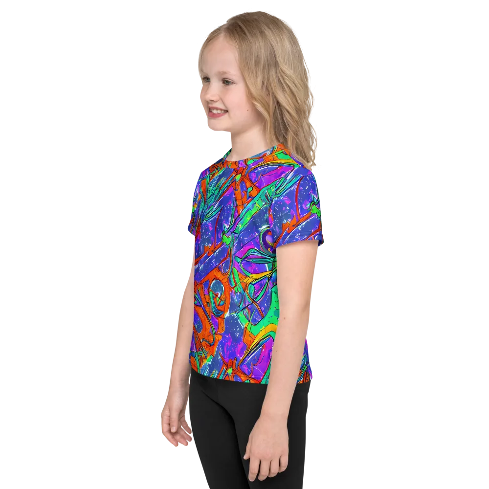 Hypercolor Splash on Kids Crew Neck T-Shirt — Left