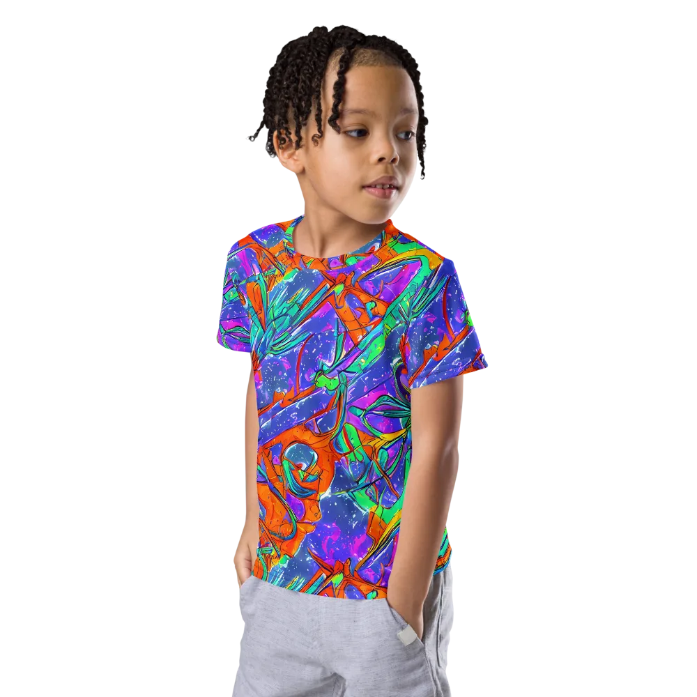 Hypercolor Splash on Kids Crew Neck T-Shirt — Left Front