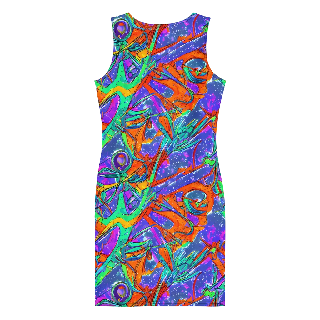 Hypercolor Splash on Bodycon Dress — Back
