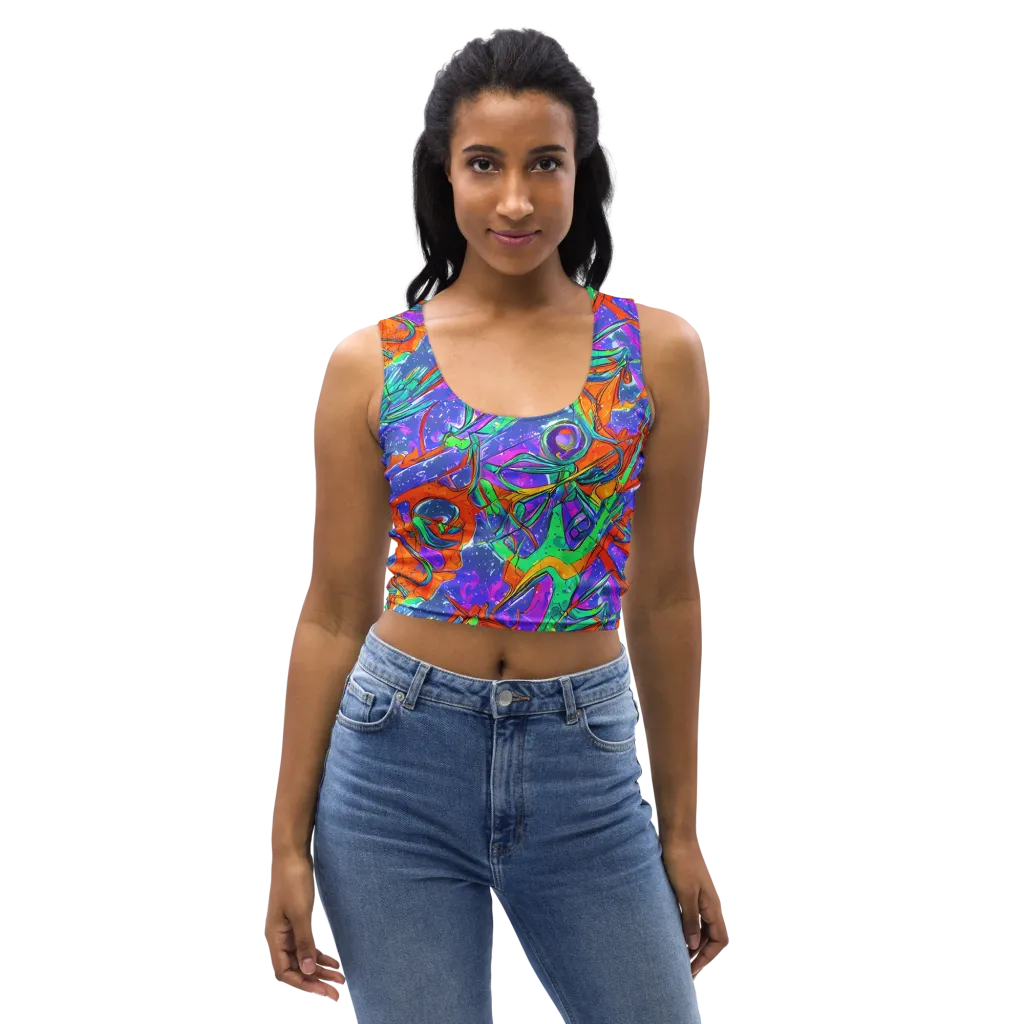 Hypercolor Splash on Crop Top — Front
