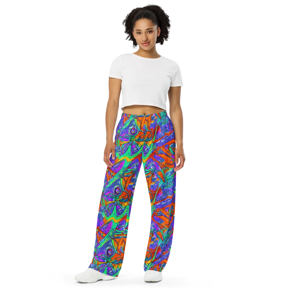 Hypercolor Splash on Wide-Leg Pants — Front