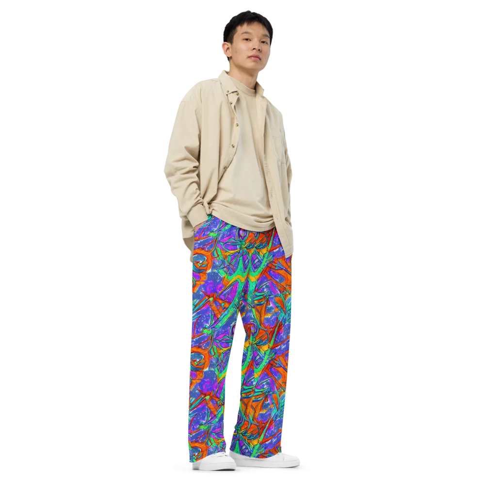 Hypercolor Splash on Wide-Leg Pants — Right Front