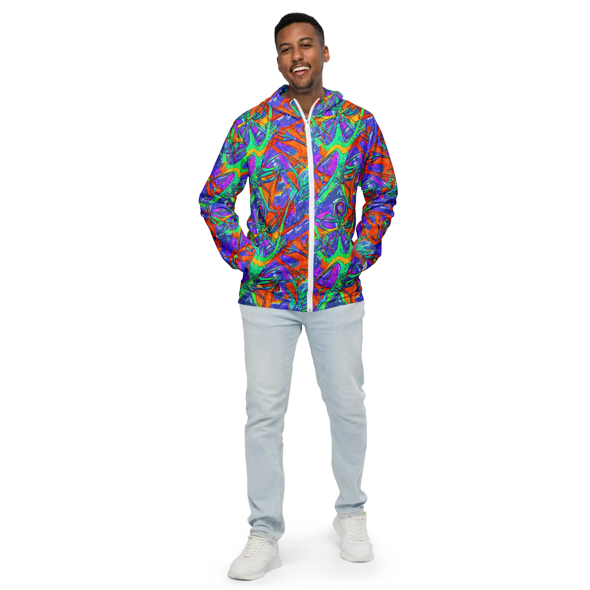 Hypercolor Splash on Men's Windbreaker — Front