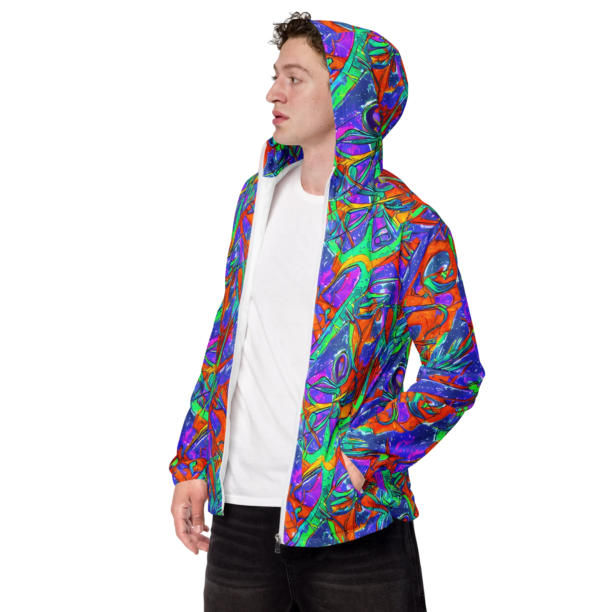 Hypercolor Splash on Men's Windbreaker — Left Front
