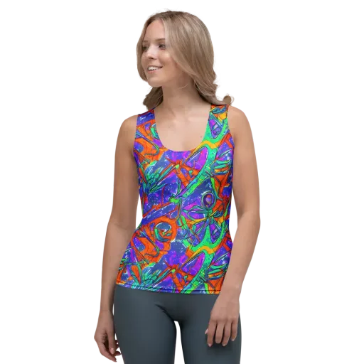 Hypercolor Splash on a Women's Tank Top