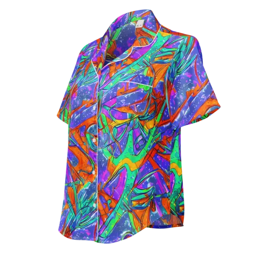 Hypercolor Splash on a Women's Short Sleeve Pajama Top
