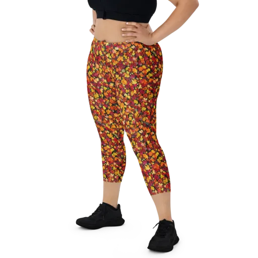 Maple Inferno on a Capri Leggings