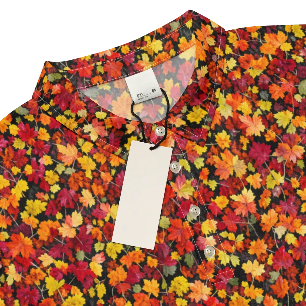 Maple Inferno on Men's Slim Fit Polo Shirt — Product details