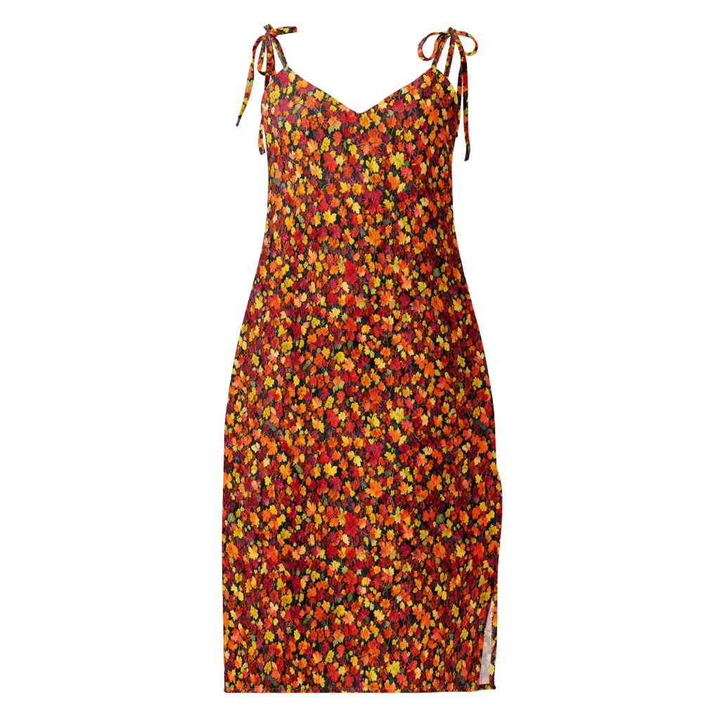 Maple Inferno on Slip Dress — Front