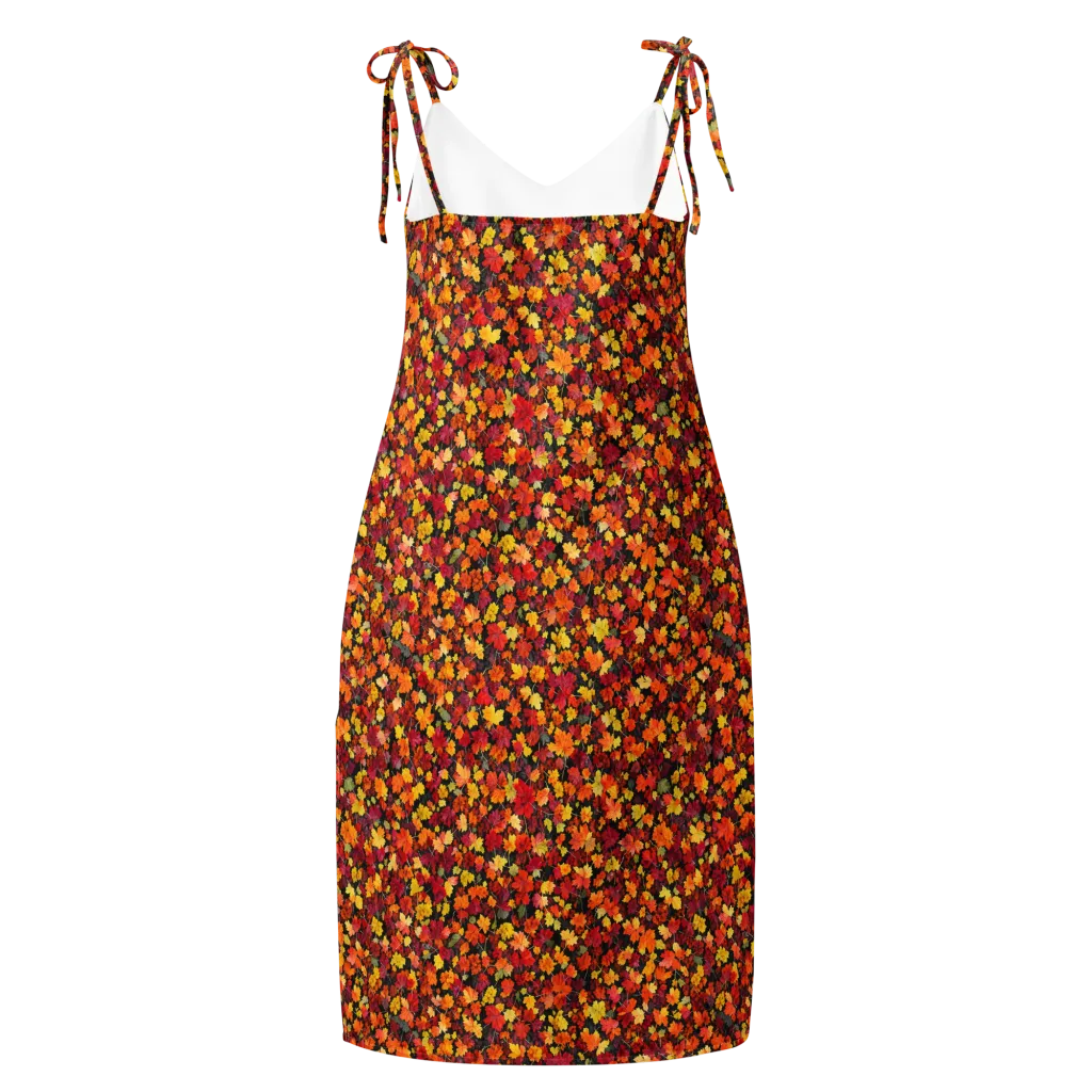 Maple Inferno on Slip Dress — Back