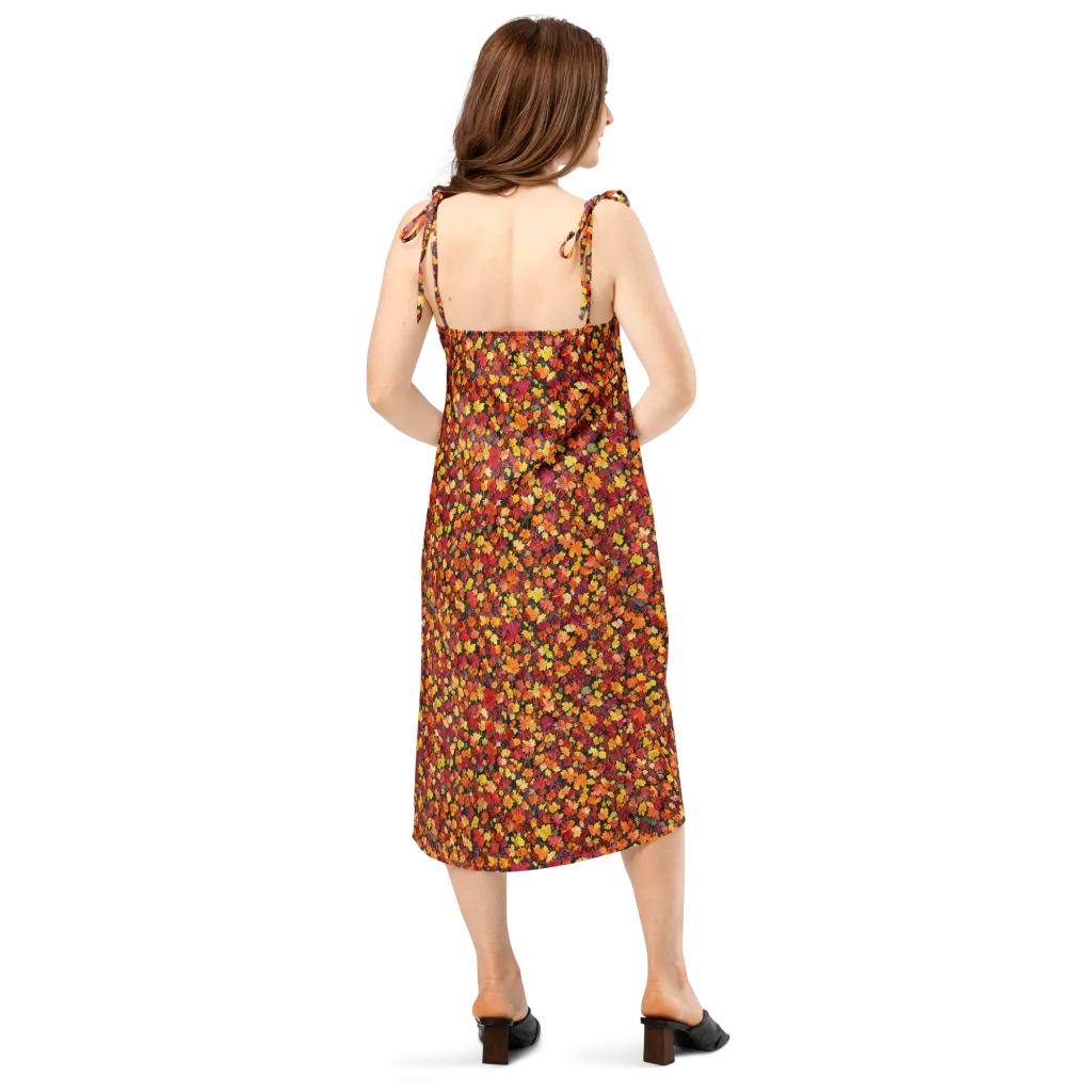 Maple Inferno on Slip Dress — Back
