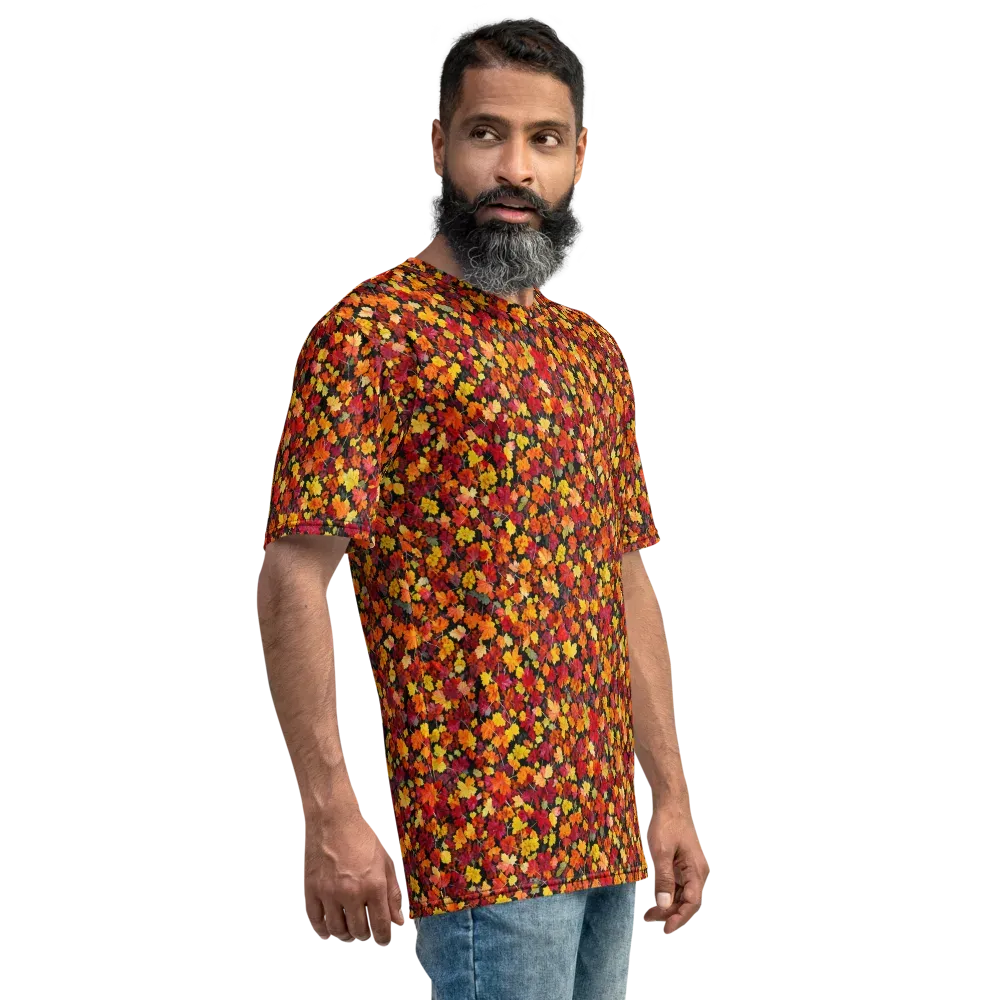 Maple Inferno on Men's Crew Neck T-Shirt — Right