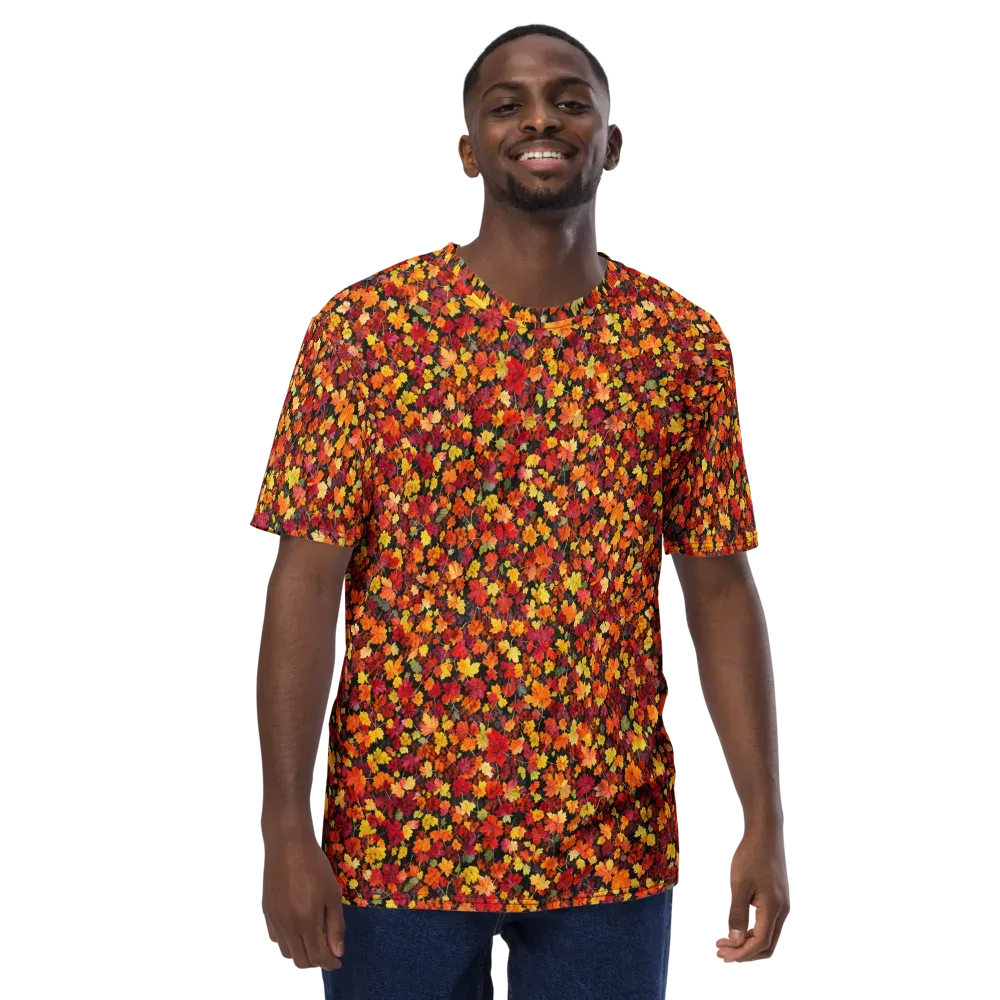 Maple Inferno on Men's Crew Neck T-Shirt — Front