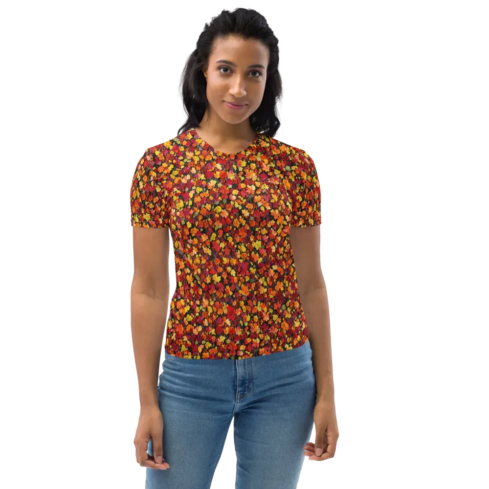 Maple Inferno on Women's Crew Neck T-Shirt — Front