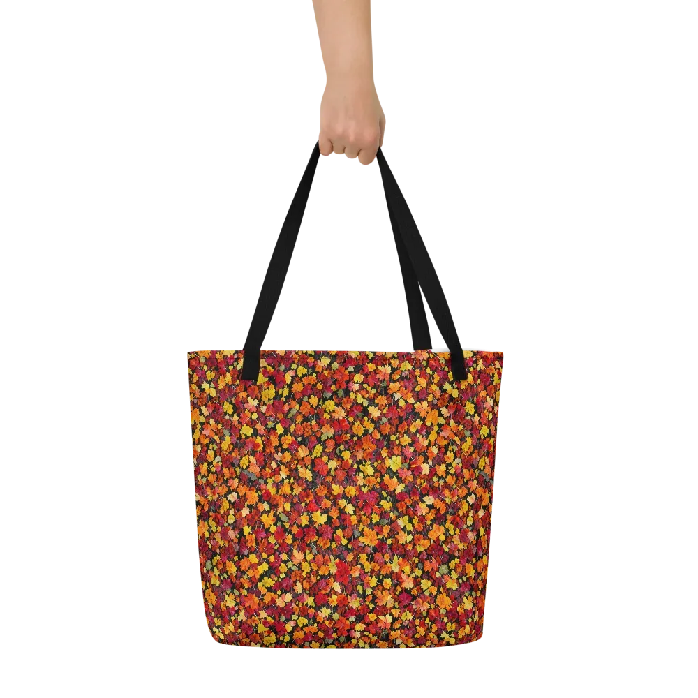 Maple Inferno on Large Tote Bag W/ Pocket — Front