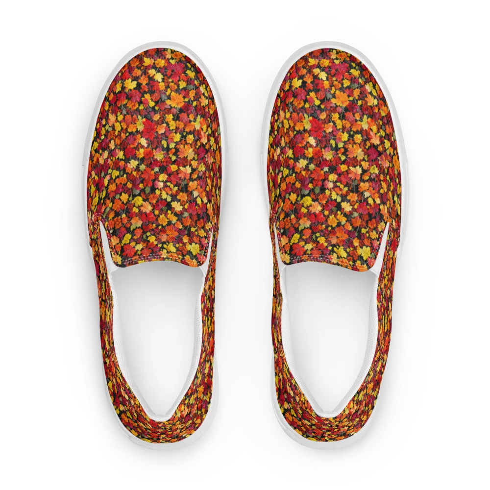 Maple Inferno on Women's Slip-On Canvas Shoes — Front