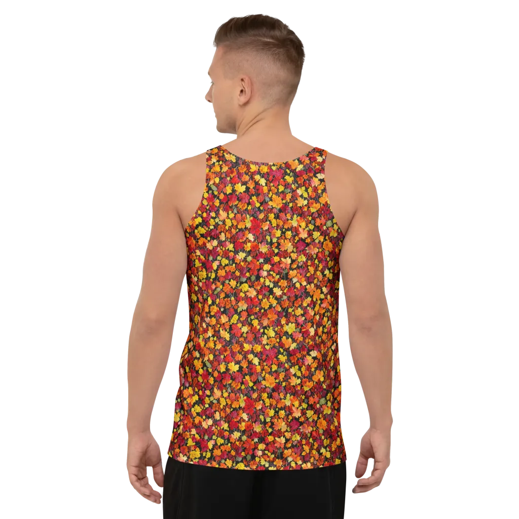 Maple Inferno on Men's Tank Top — Back