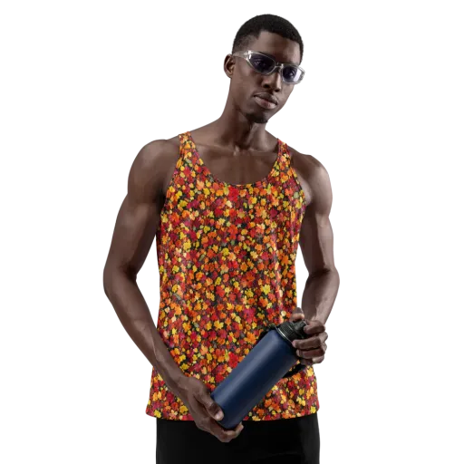 Maple Inferno on a Men's Tank Top