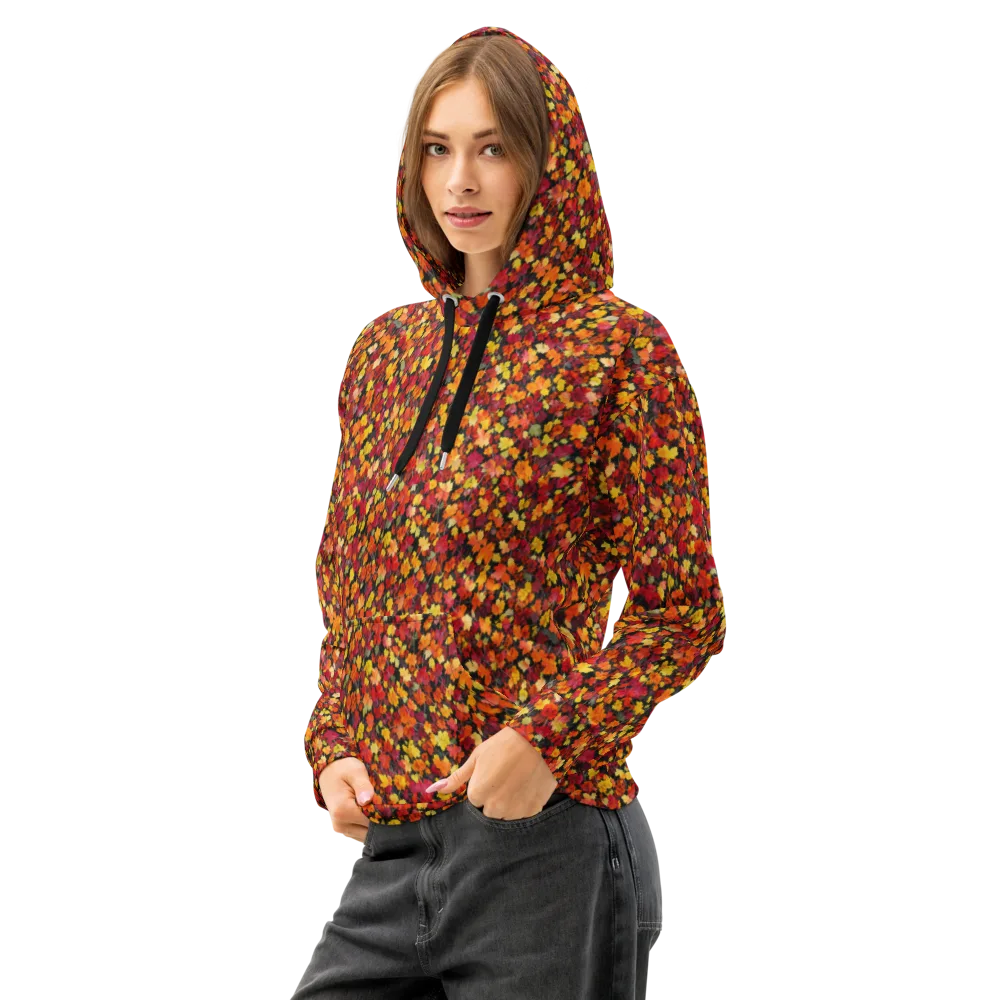 Maple Inferno on Cotton Hoodie — Left Front