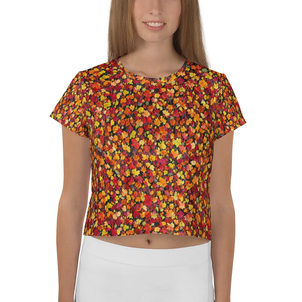 Maple Inferno on Crop Tee — Front