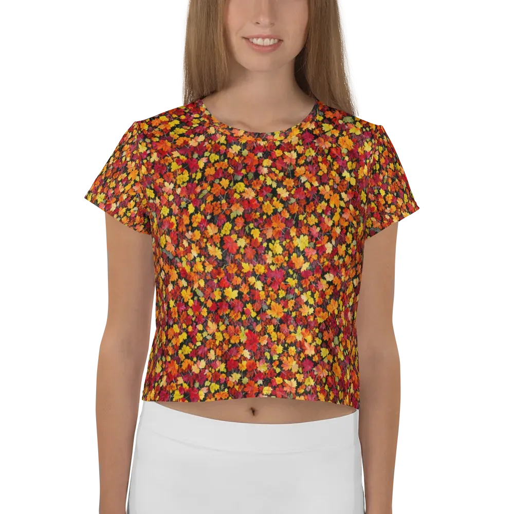 Maple Inferno on Crop Tee — Front