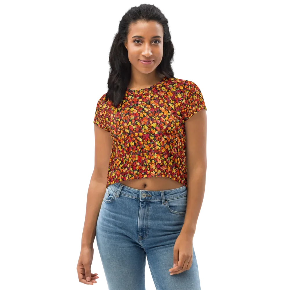 Maple Inferno on Crop Tee — Front